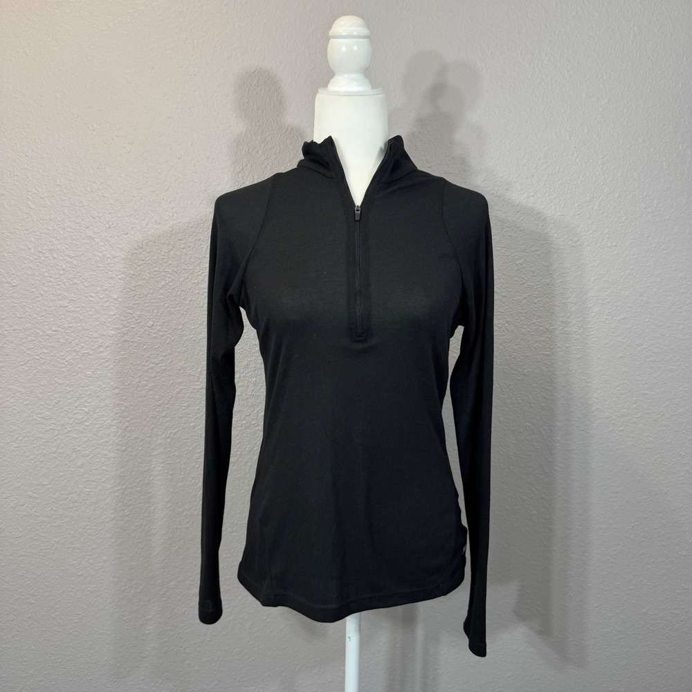 Patagonia Women's Size S Black Capilene Quarter Zip Pullover Base Layer Top